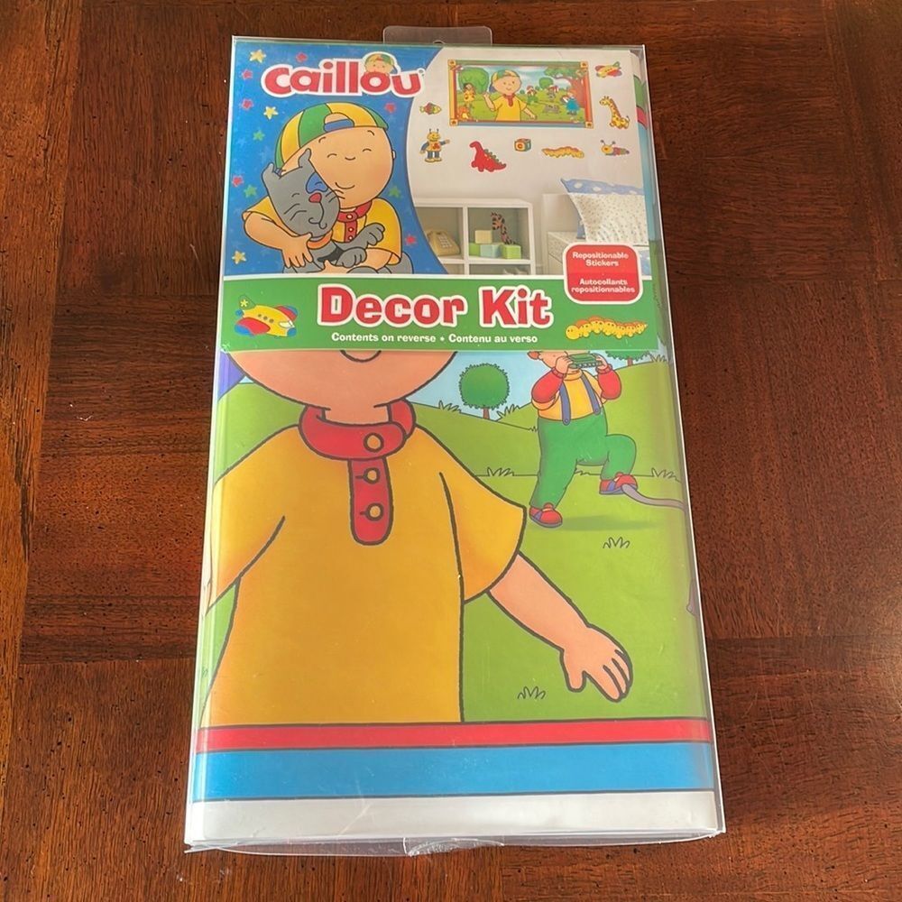 caillou wall decals stickers reusable with Coloring book and Markers New